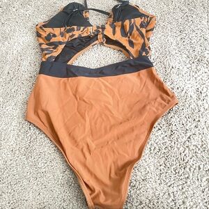 Cheetah print swimsuit